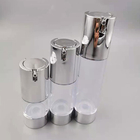 Clear Silver Vacuum 50ml Airless Pump Bottle Kosmetyczny pojemnik na krem